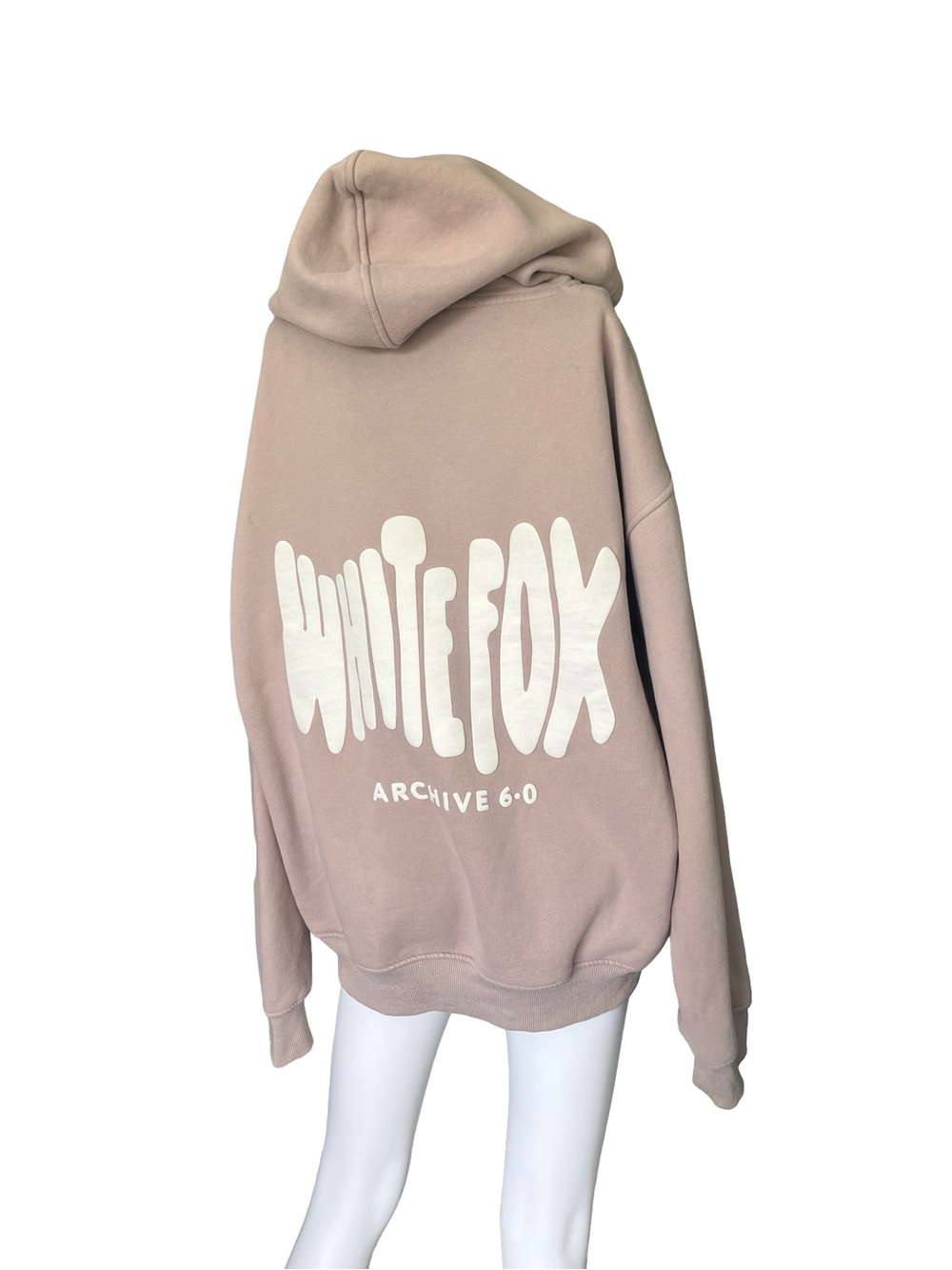 White Fox Archive 6.0 Pink Hoodie Oversized Fleece Womens Size M/L